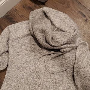 Cowlneck knit sweater